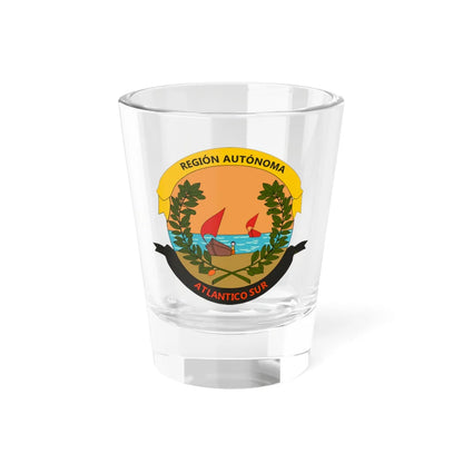 Seal of Region Autonoma del Atlantico Sur (Nicaragua) (Coat of Arms) Shot Glass 1.5oz 1.5oz - Go Mug Yourself