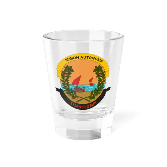 Seal of Region Autonoma del Atlantico Sur (Nicaragua) (Coat of Arms) Shot Glass 1.5oz 1.5oz - Go Mug Yourself