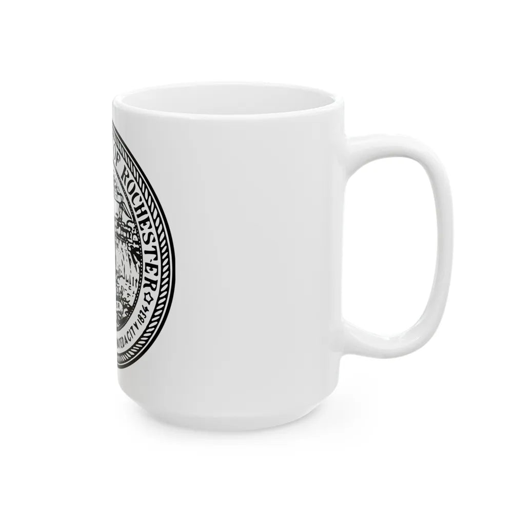 Seal of Rochester New York - White Coffee Mug-Go Mug Yourself