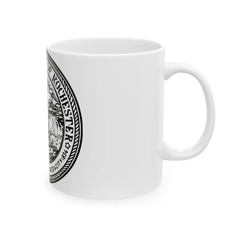 Seal of Rochester New York - White Coffee Mug-Go Mug Yourself