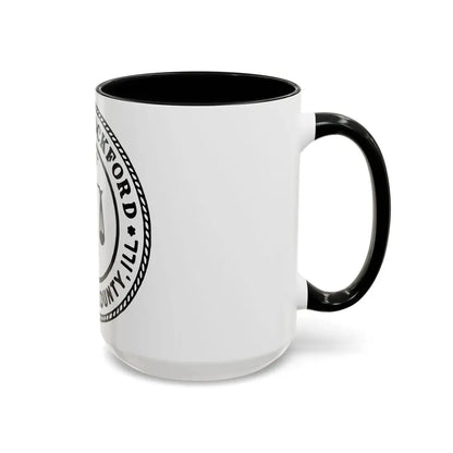 Seal of Rockford Illinois - Accent Coffee Mug - Go Mug Yourself