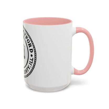 Seal of Rockford Illinois - Accent Coffee Mug - Go Mug Yourself