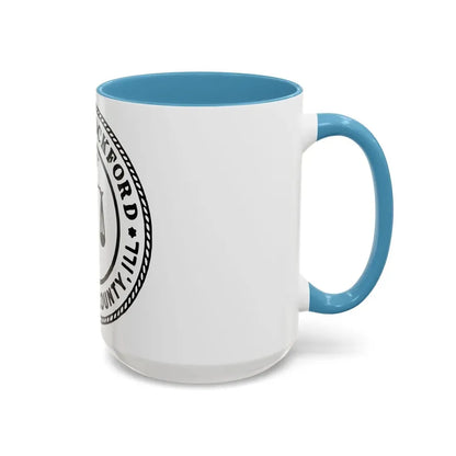 Seal of Rockford Illinois - Accent Coffee Mug - Go Mug Yourself
