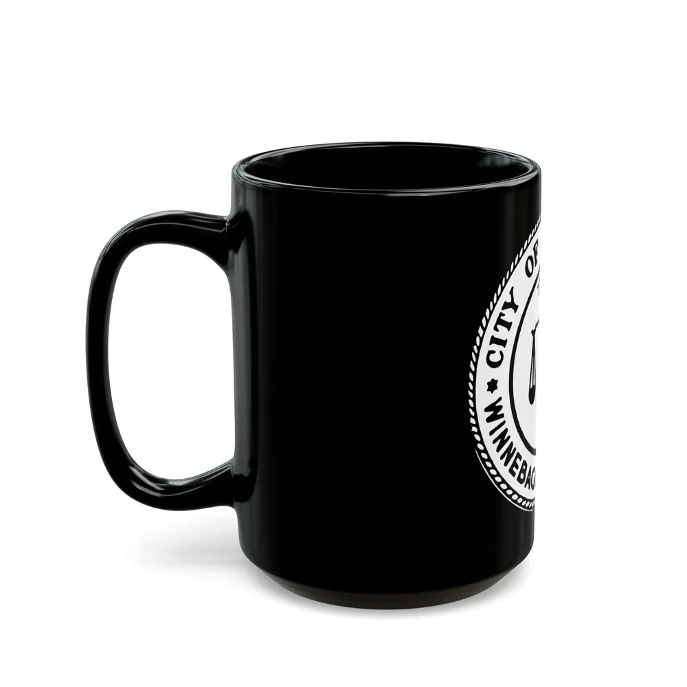 Seal of Rockford Illinois - Black Coffee Mug-Go Mug Yourself