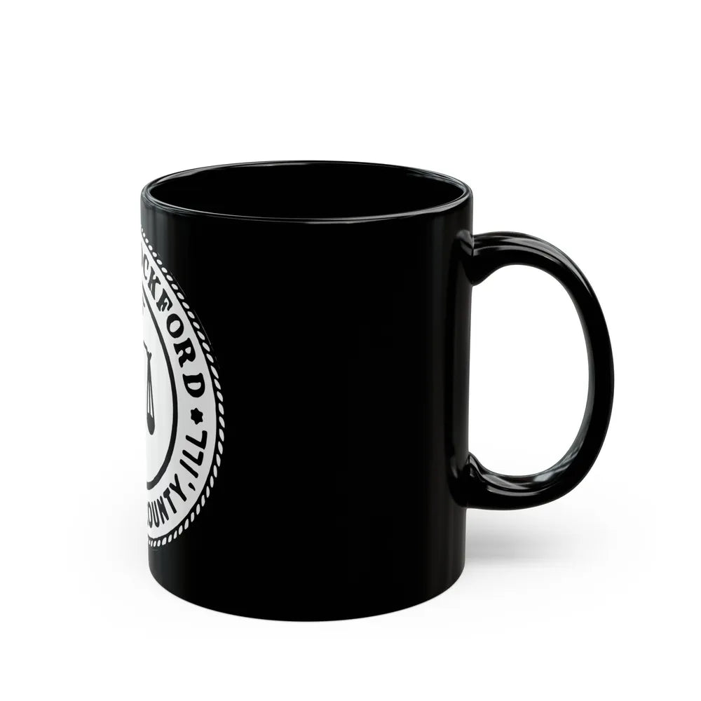 Seal of Rockford Illinois - Black Coffee Mug-Go Mug Yourself