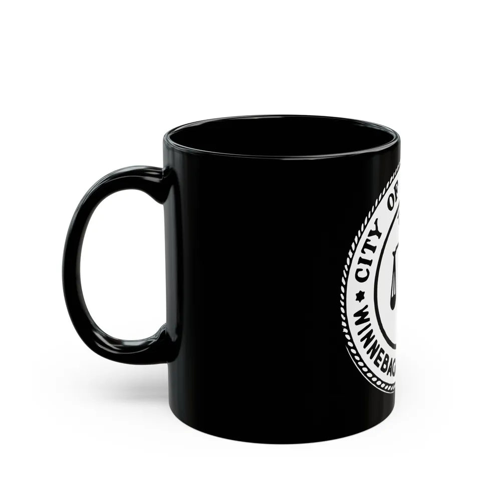 Seal of Rockford Illinois - Black Coffee Mug-Go Mug Yourself