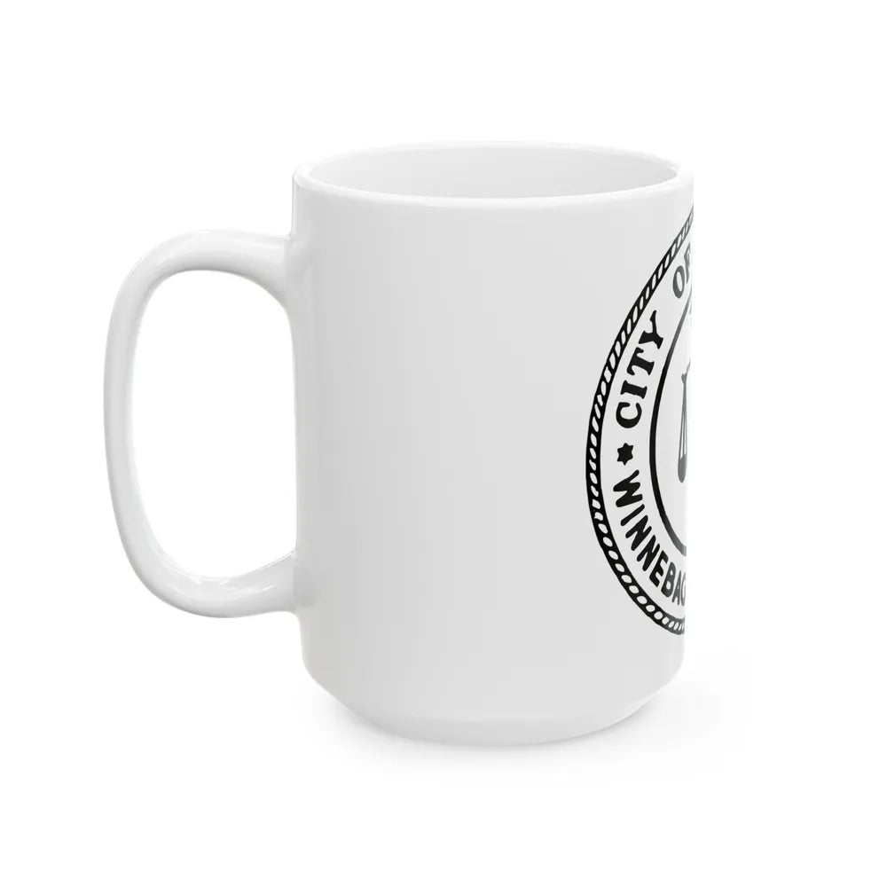 Seal of Rockford Illinois - White Coffee Mug-Go Mug Yourself