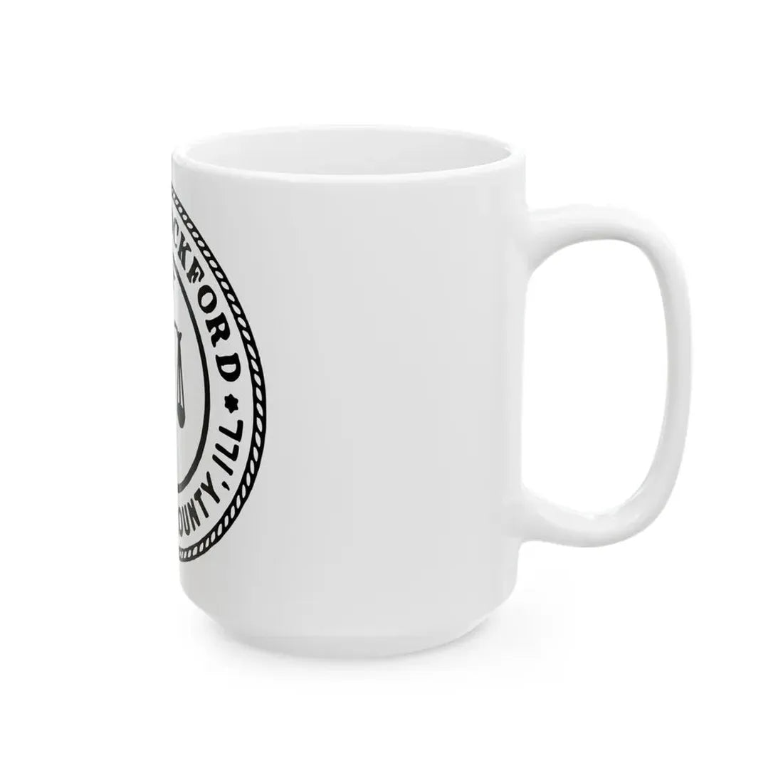 Seal of Rockford Illinois - White Coffee Mug - Go Mug Yourself