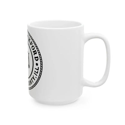 Seal of Rockford Illinois - White Coffee Mug - Go Mug Yourself