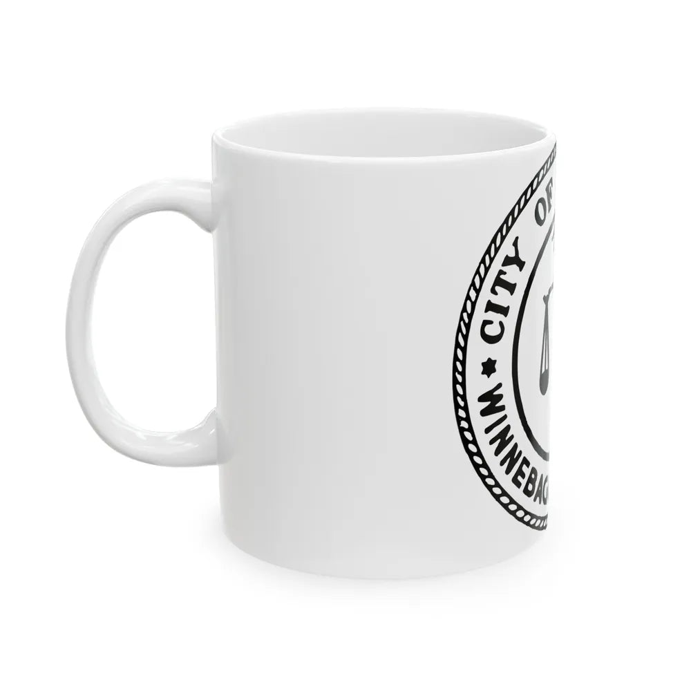 Seal of Rockford Illinois - White Coffee Mug-Go Mug Yourself