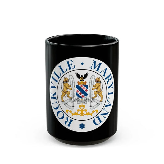 Seal of Rockville Maryland - Black Coffee Mug 15oz - Go Mug Yourself