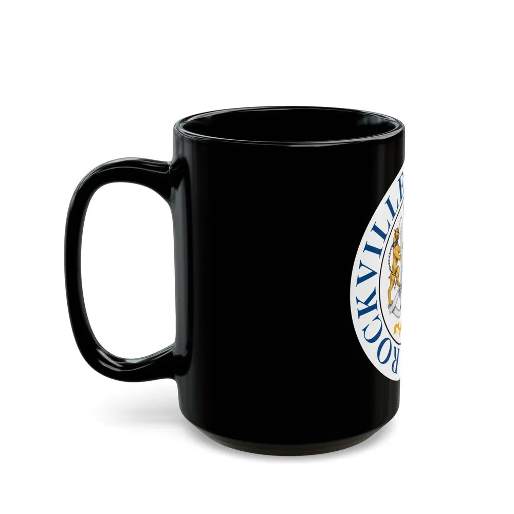 Seal of Rockville Maryland - Black Coffee Mug-Go Mug Yourself