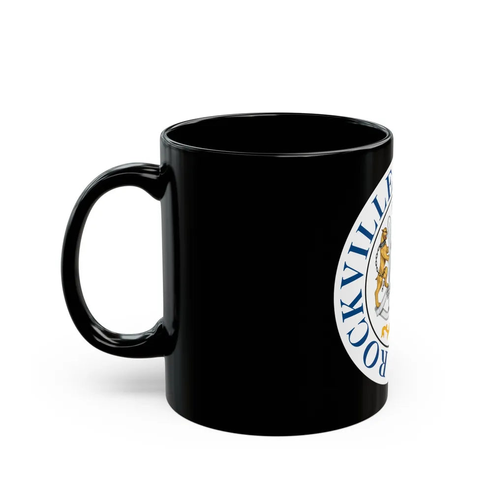 Seal of Rockville Maryland - Black Coffee Mug-Go Mug Yourself