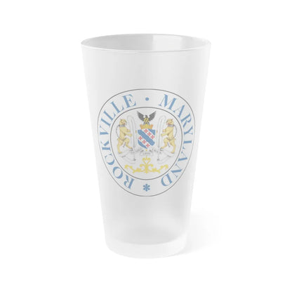 Seal of Rockville Maryland - Frosted Pint Glass 16oz-16oz-Frosted-Go Mug Yourself