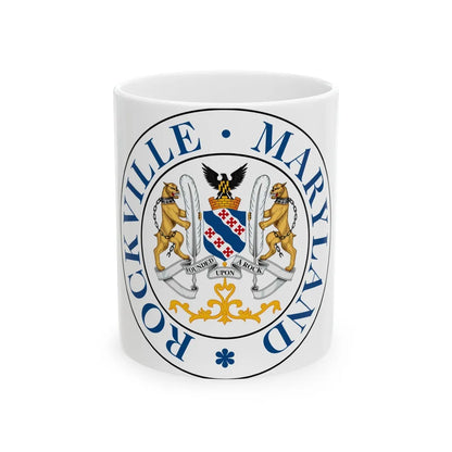 Seal of Rockville Maryland - White Coffee Mug-11oz-Go Mug Yourself