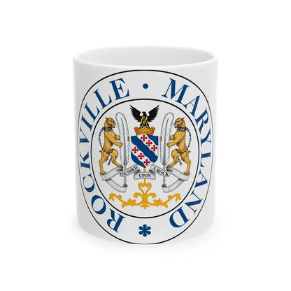 Seal of Rockville Maryland - White Coffee Mug 11oz - Go Mug Yourself