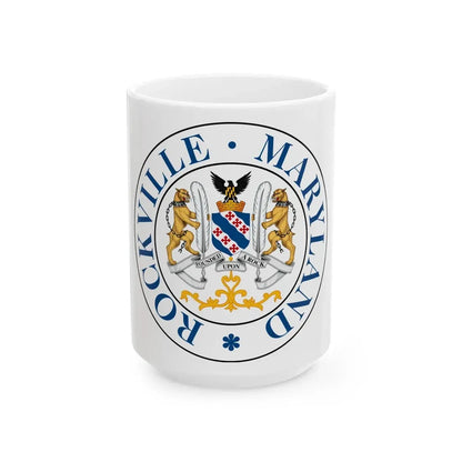 Seal of Rockville Maryland - White Coffee Mug 15oz - Go Mug Yourself
