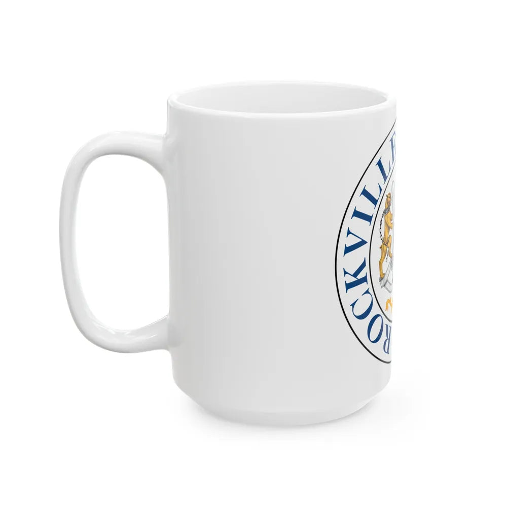 Seal of Rockville Maryland - White Coffee Mug-Go Mug Yourself