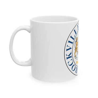 Seal of Rockville Maryland - White Coffee Mug-Go Mug Yourself