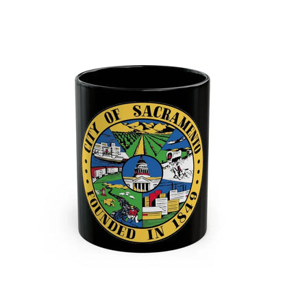 Seal of Sacramento California - Black Coffee Mug 11oz - Go Mug Yourself