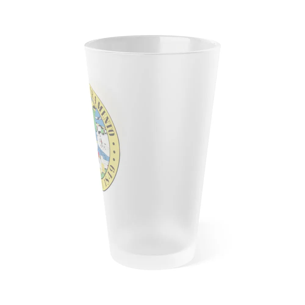 Seal of Sacramento California - Frosted Pint Glass 16oz-Go Mug Yourself