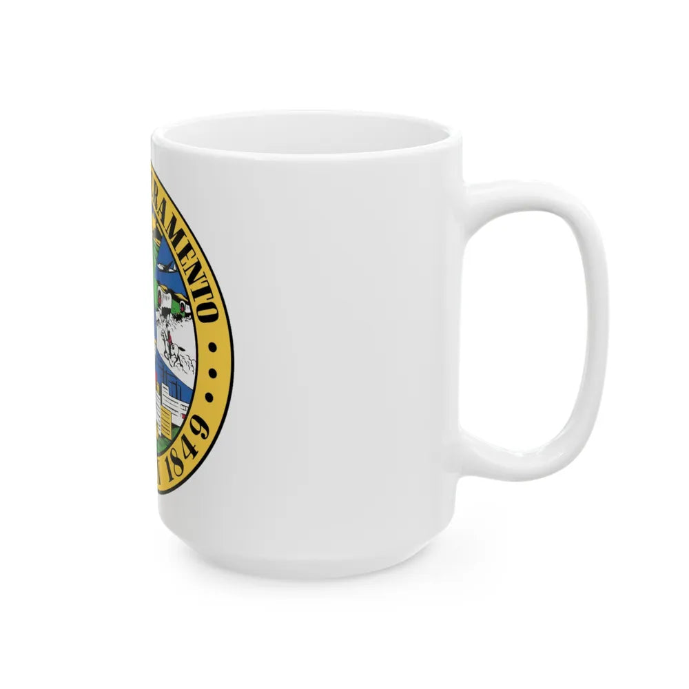 Seal of Sacramento California - White Coffee Mug-Go Mug Yourself