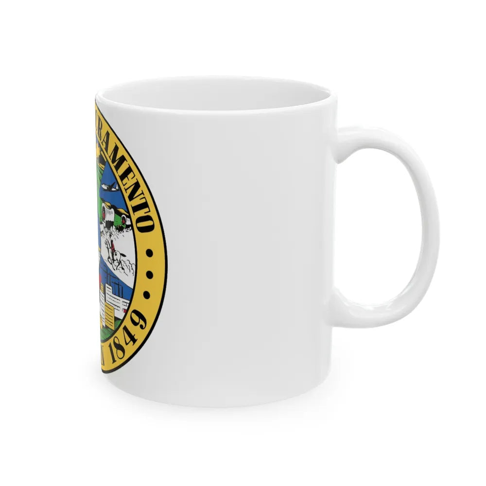 Seal of Sacramento California - White Coffee Mug-Go Mug Yourself