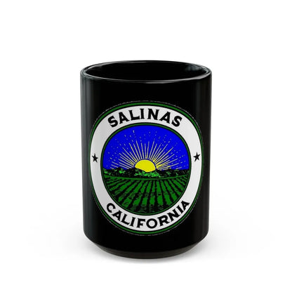 Seal of Salinas California - Black Coffee Mug 15oz - Go Mug Yourself
