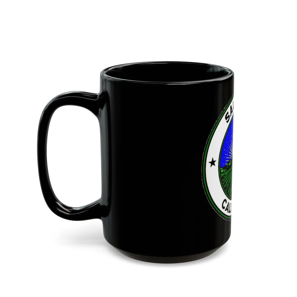 Seal of Salinas California - Black Coffee Mug-Go Mug Yourself