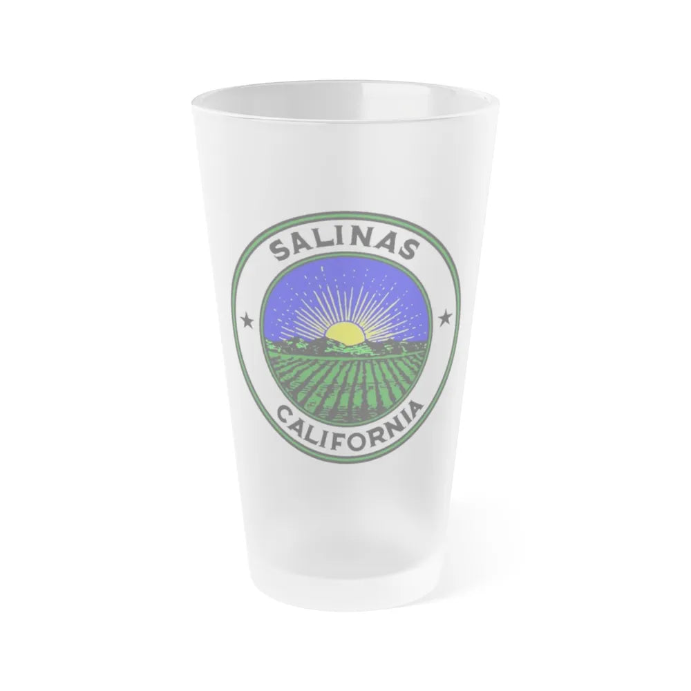 Seal of Salinas California - Frosted Pint Glass 16oz-16oz-Frosted-Go Mug Yourself