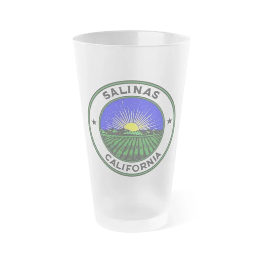 Seal of Salinas California - Frosted Pint Glass 16oz 16oz Frosted - Go Mug Yourself