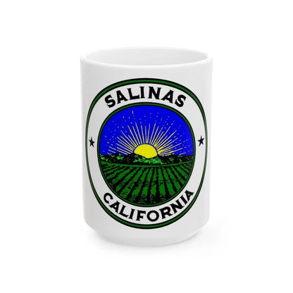 Seal of Salinas California - White Coffee Mug-15oz-Go Mug Yourself