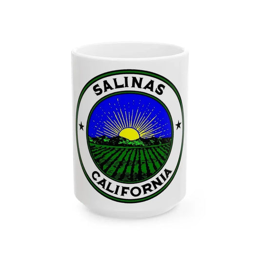 Seal of Salinas California - White Coffee Mug 15oz - Go Mug Yourself
