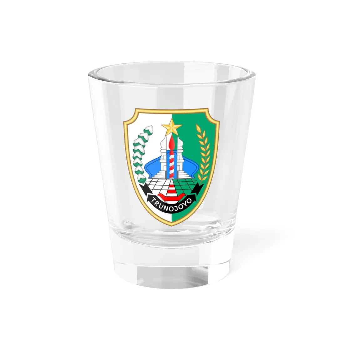 Seal of Sampang Regency (Indonesia) (Coat of Arms) Shot Glass 1.5oz 1.5oz - Go Mug Yourself