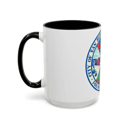 Seal of San Bernardino California - Accent Coffee Mug - Go Mug Yourself
