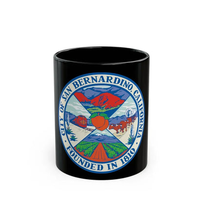 Seal of San Bernardino California - Black Coffee Mug 11oz - Go Mug Yourself