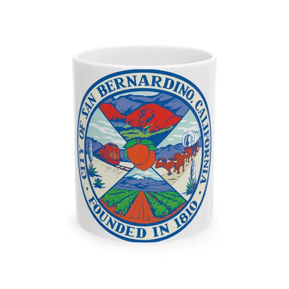 Seal of San Bernardino California - White Coffee Mug 11oz - Go Mug Yourself