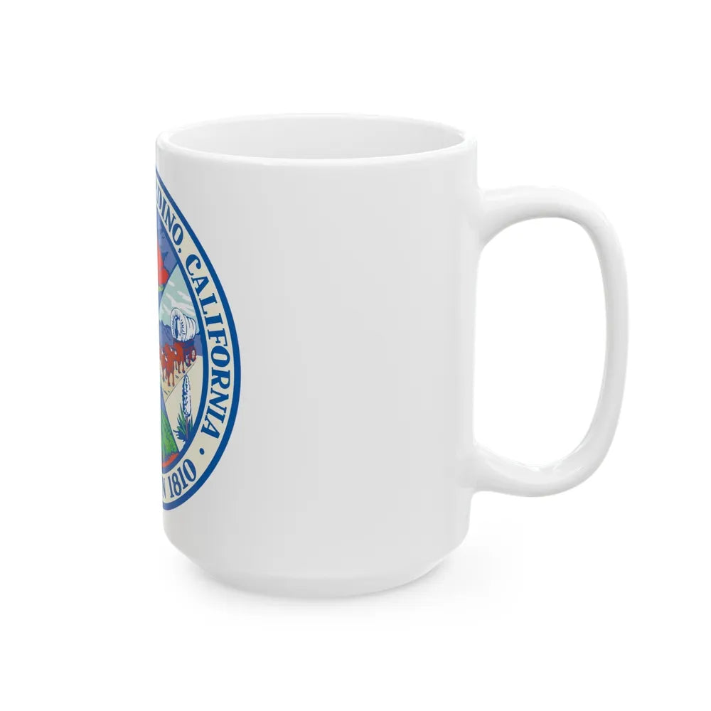 Seal of San Bernardino California - White Coffee Mug-Go Mug Yourself