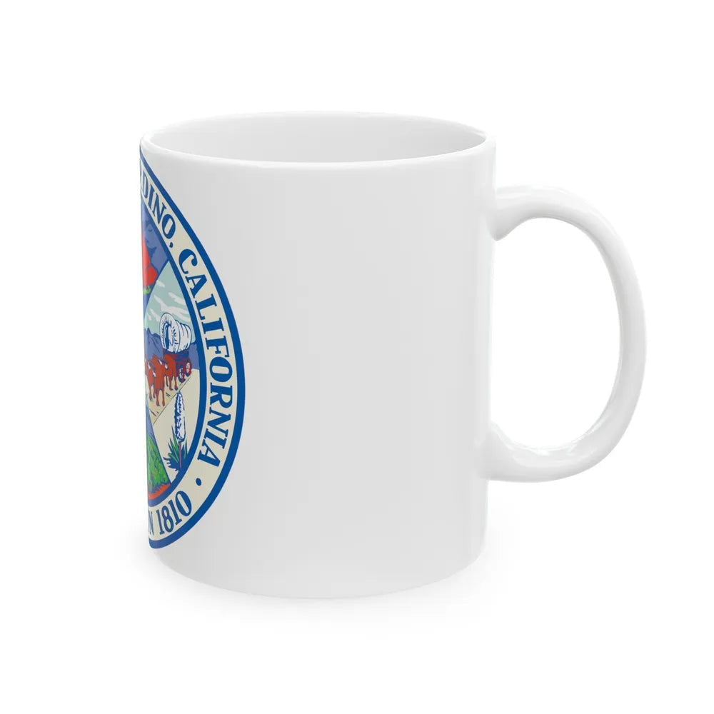 Seal of San Bernardino California - White Coffee Mug-Go Mug Yourself