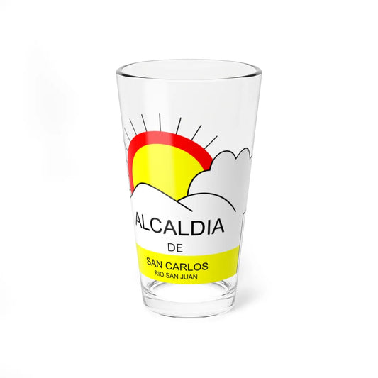 Seal of San Carlos Nicaragua (Nicaragua) (Coat of Arms) Pint Glass 16oz 16oz - Go Mug Yourself