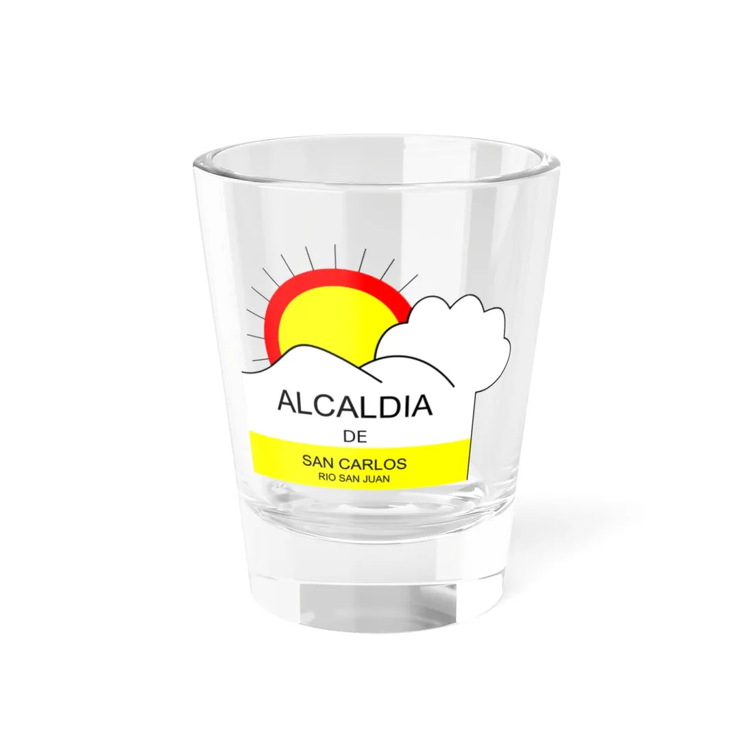 Seal of San Carlos Nicaragua (Nicaragua) (Coat of Arms) Shot Glass 1.5oz 1.5oz - Go Mug Yourself