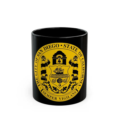 Seal of San Diego California - Black Coffee Mug 11oz - Go Mug Yourself