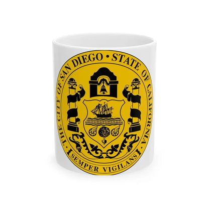 Seal of San Diego California - White Coffee Mug 11oz - Go Mug Yourself
