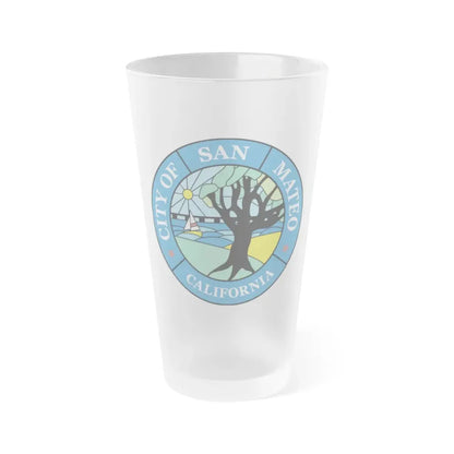 Seal of San Mateo California - Frosted Pint Glass 16oz 16oz Frosted - Go Mug Yourself