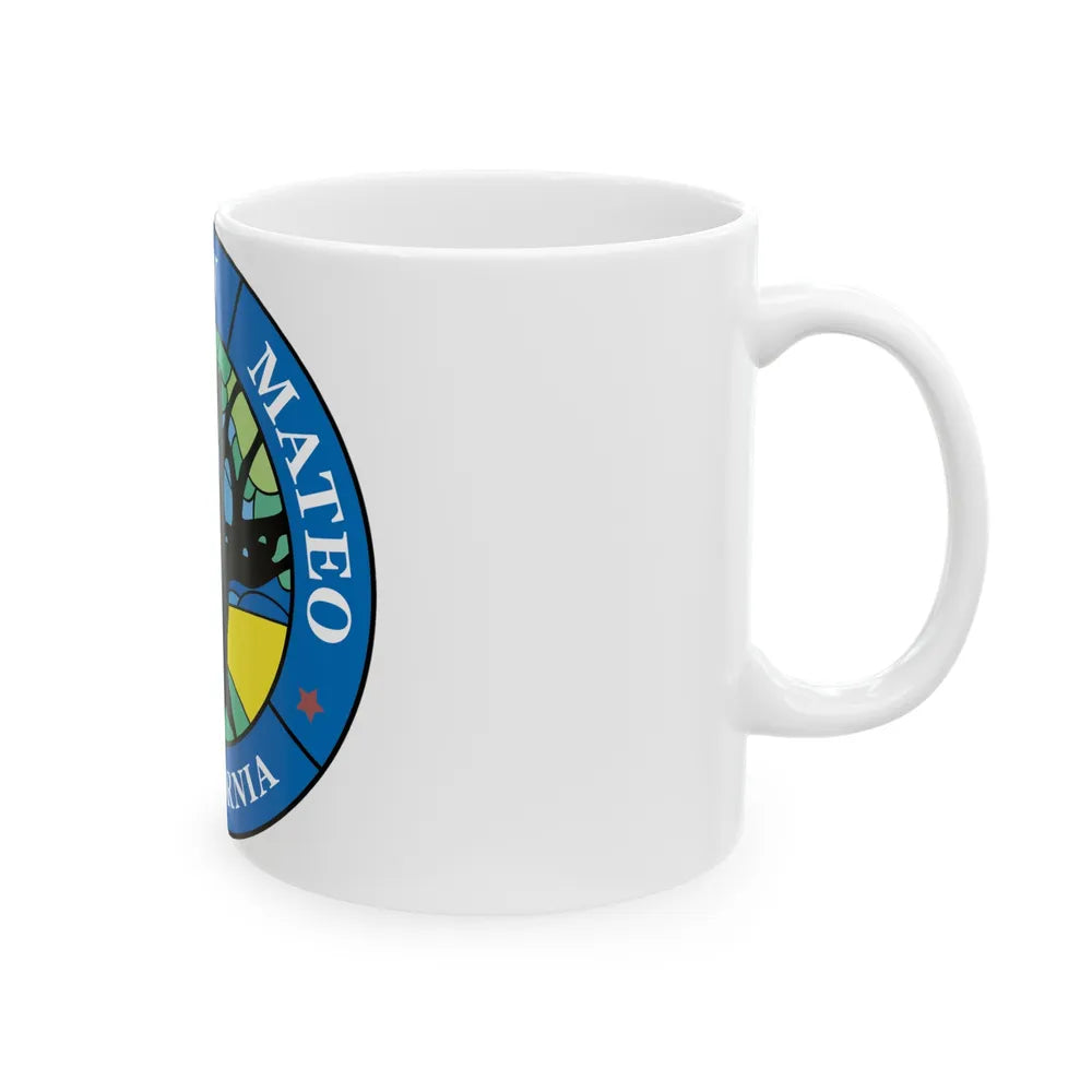 Seal of San Mateo California - White Coffee Mug-Go Mug Yourself