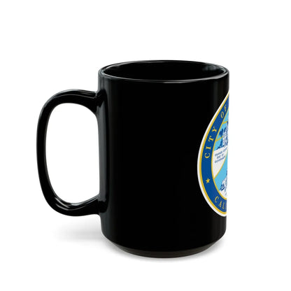 Seal of Santa Ana California - Black Coffee Mug-Go Mug Yourself