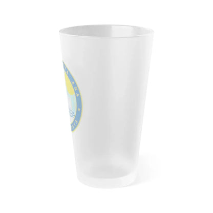 Seal of Santa Ana California - Frosted Pint Glass 16oz - Go Mug Yourself