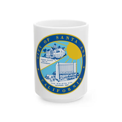 Seal of Santa Ana California - White Coffee Mug-15oz-Go Mug Yourself