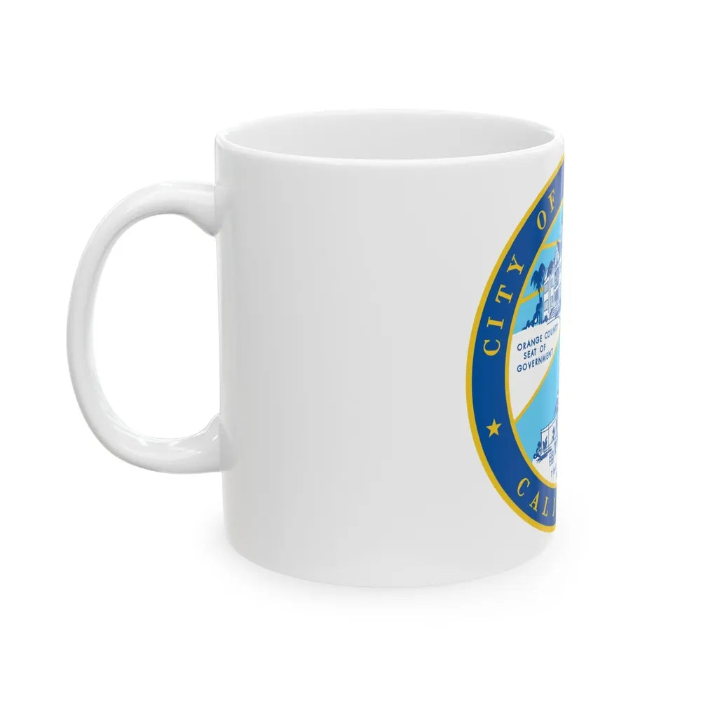 Seal of Santa Ana California - White Coffee Mug-Go Mug Yourself