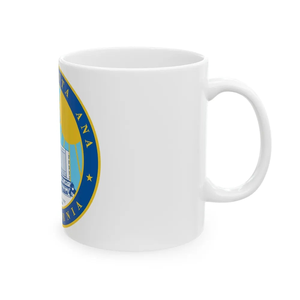 Seal of Santa Ana California - White Coffee Mug-Go Mug Yourself